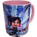 Taza de cerámica 11oz Blanca Interior y asa de colores (Caja de 36) Color Make