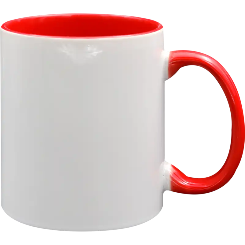 Taza de cerámica 11oz Blanca Interior y asa de colores (Caja de 36) Color Make