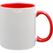 Taza de cerámica 11oz Blanca Interior y asa de colores (Caja de 36) Color Make