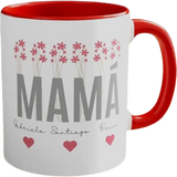 Taza de cerámica 11oz Blanca Interior y asa de colores (Caja de 36) Color Make