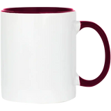 Taza de cerámica 11oz Blanca Interior y asa de colores (Caja de 36) Color Make