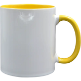 Taza de cerámica 11oz Blanca Interior y asa de colores (Caja de 36) Color Make
