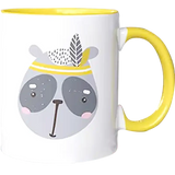 Taza de cerámica 11oz Blanca Interior y asa de colores (Caja de 36) Color Make