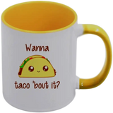 Taza de cerámica 11oz Blanca Interior y asa de colores (Caja de 36) Color Make