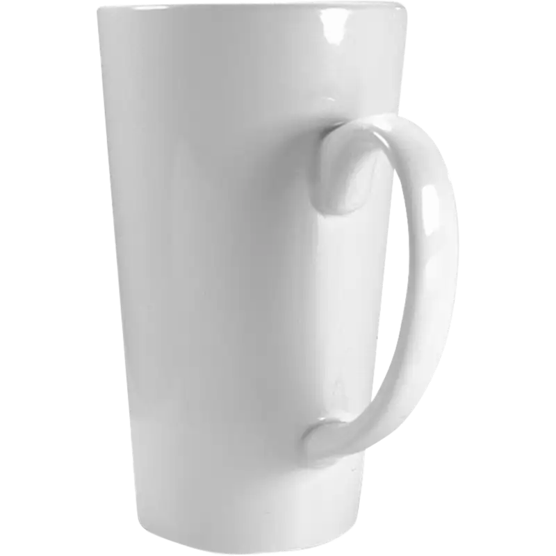 Taza de cerámica 17oz Blanca Cónica (Caja de 24) Color Make
