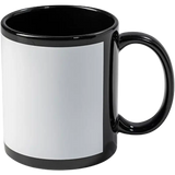Taza de cerámica 11oz Negra  Ventana blanca (Caja de 36) Color Make