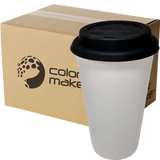 Vaso Tumbler de cerámica 15oz Cónico tapa de silicón (Caja de 36) Color Make