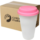 Vaso Tumbler de cerámica 15oz Cónico tapa de silicón (Caja de 36) Color Make