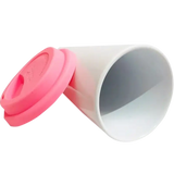 Vaso Tumbler de cerámica 15oz Cónico tapa de silicón (Caja de 36) Color Make