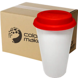 Vaso Tumbler de cerámica 15oz Cónico tapa de silicón (Caja de 36) Color Make