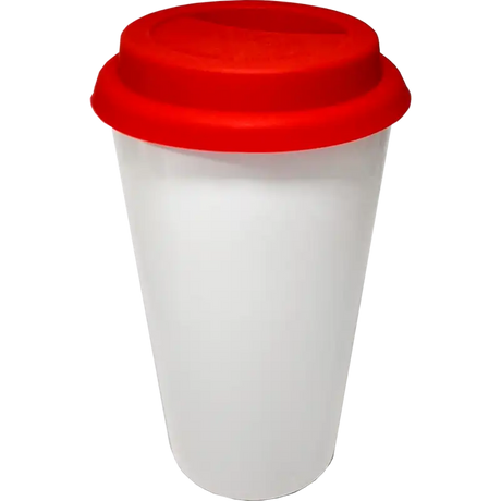 Vaso Tumbler de cerámica 15oz Cónico tapa de silicón (Caja de 36) Color Make