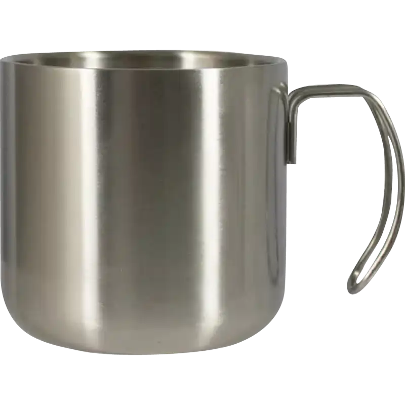 Taza de acero 12Oz Plata con asa de alambre (Caja de 50) Color Make
