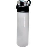 Botella de aluminio 750ml Blanca Botón presionable (Caja de 24 pzas) Color Make