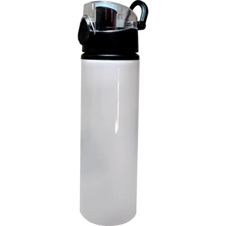 Botella de aluminio 750ml Blanca Botón presionable (Caja de 24 pzas) Color Make