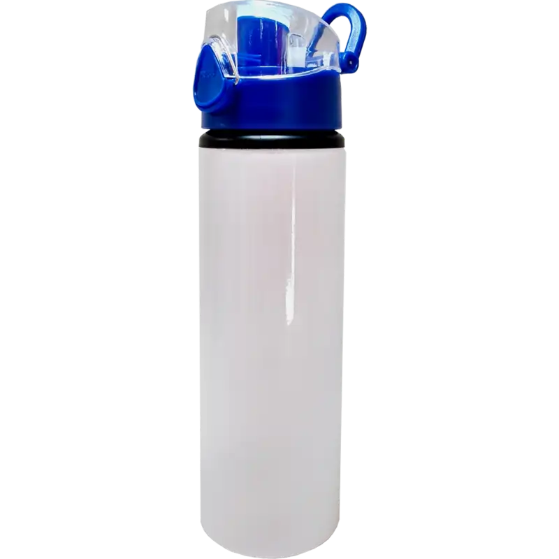 Botella de aluminio 750ml Blanca Botón presionable (Caja de 24 pzas) Color Make