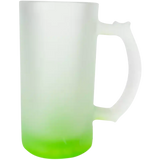 Tarro de vidrio 16oz Cervecero Glaseado con base de color (Caja de 24) Color Make