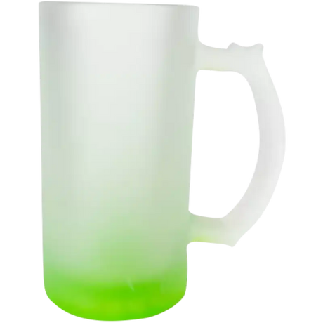 Tarro de vidrio 16oz Cervecero Glaseado con base de color (Caja de 24) Color Make