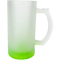 Tarro de vidrio 16oz Cervecero Glaseado con base de color (Caja de 24) Color Make