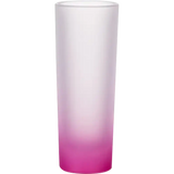 Vaso de vidrio 2 5oz Estilo tequilero Glaseado con fondo de color (Caja de 12) Color Make