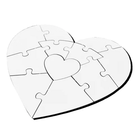 Rompecabezas de MDF Sublimable 11 Piezas Corazón 3mm (Caja de 24) Color Make | SKU CAFPZRN024003MHT | Color Make