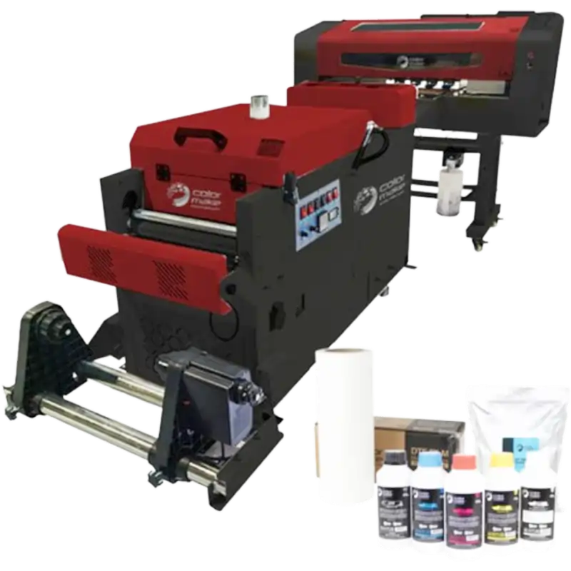 Sistema de Impresión DTF 302i Color Make High Speed; Impresora DTF 2 Cabezales Epson XP600 (Incluye: Impresora, Horno, Tintas, Film, polvo) Color Make