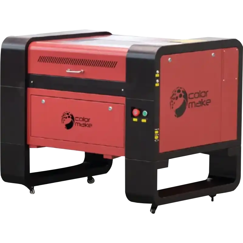 Máquina de corte por láser 60x90m de CO2 100w Con Rotativo para vasos Color Make