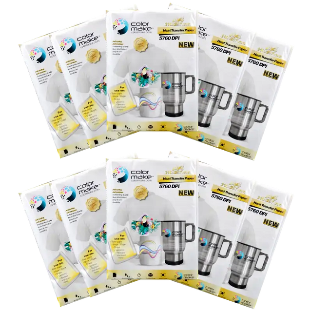 Papel de sublimación A4. Premium ColorMake | Caja de 20 paquetes | SKU CFSPQNA0200A4NPR | Color Make
