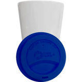 Vaso Tumbler de cerámica 15oz. Cónico con tapa de silicón