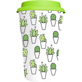 Vaso Tumbler de cerámica 15oz. Cónico con tapa de silicón