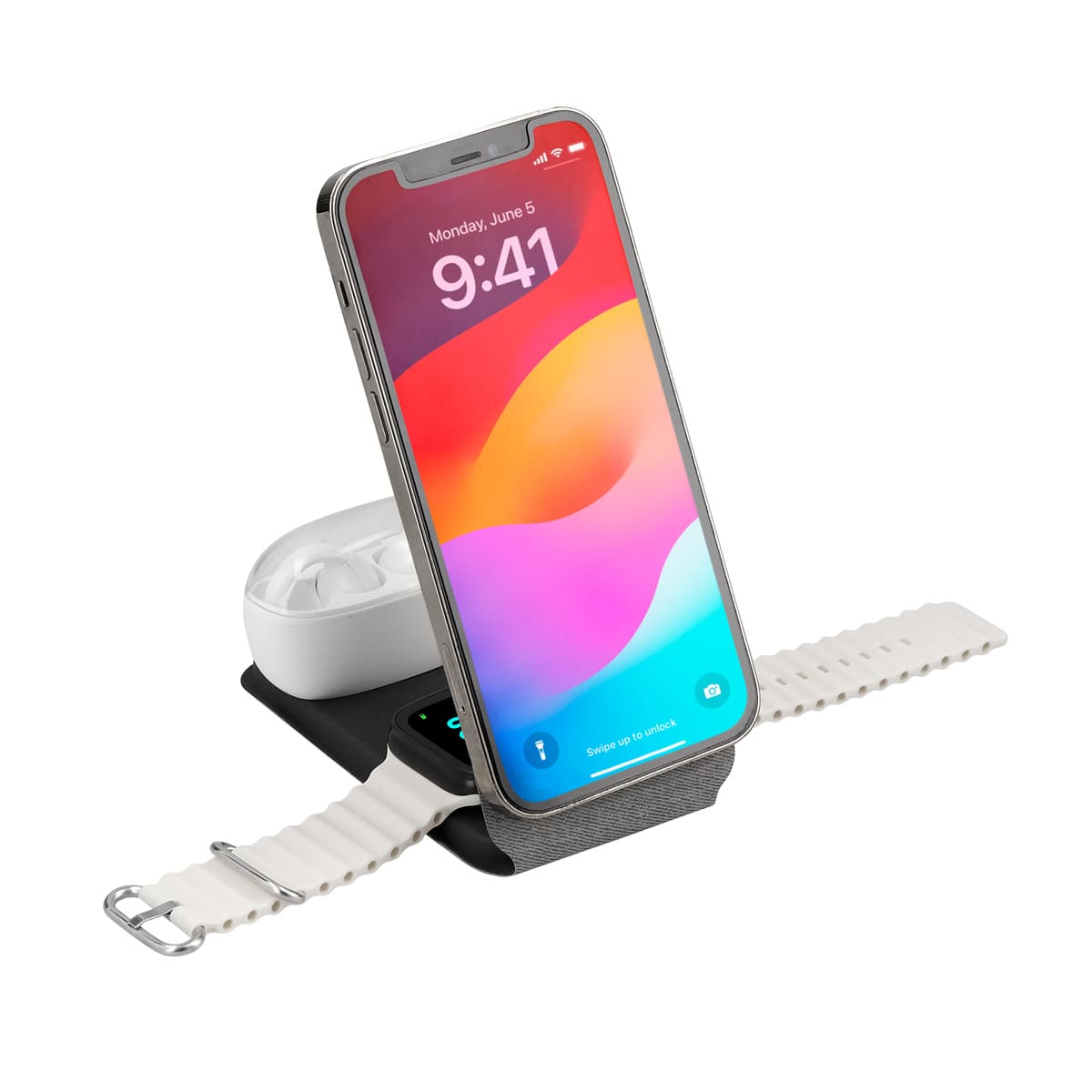 MULTICARGADOR INALÁMBRICO PLUGGY - GRIS