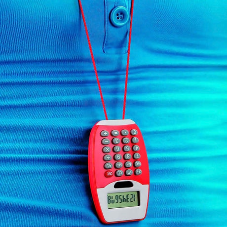 CALCULADORA COLGABLE ENCORE - ROJO