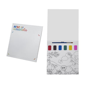 LIBRETA CON ACUARELAS KLIMPT - BLANCO