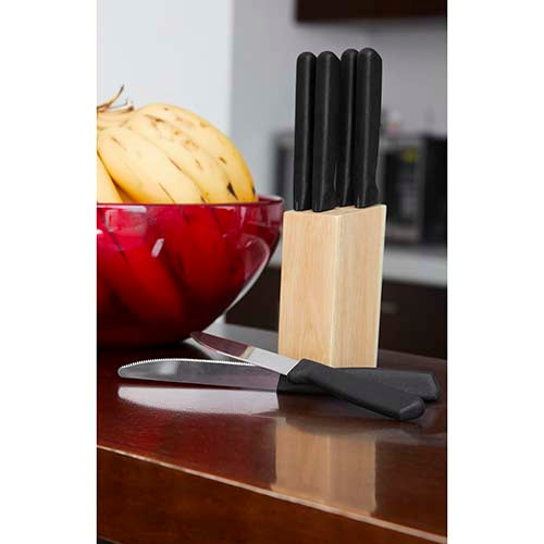 SET DE CUCHILLOS CORVI - NEGRO