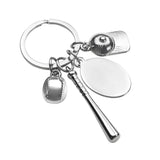 LLAVERO BUNT BASEBALL - PLATA
