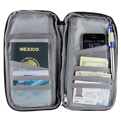 PORTA PASAPORTE SKANA - NEGRO