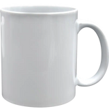 Taza de cerámica 11oz. Blanca. Linea Ollin Grado AAA