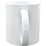 Taza de cerámica 11oz. Blanca. Linea Ollin Grado AAA