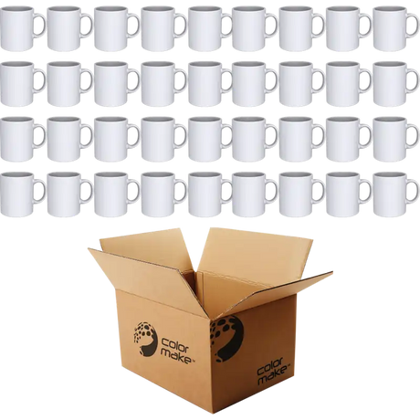 Taza de cerámica 11oz. Blanca. Linea Ollin Grado AAA