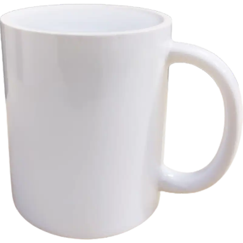 Taza de cerámica 11oz. Blanca. Linea Ollin Grado AAA
