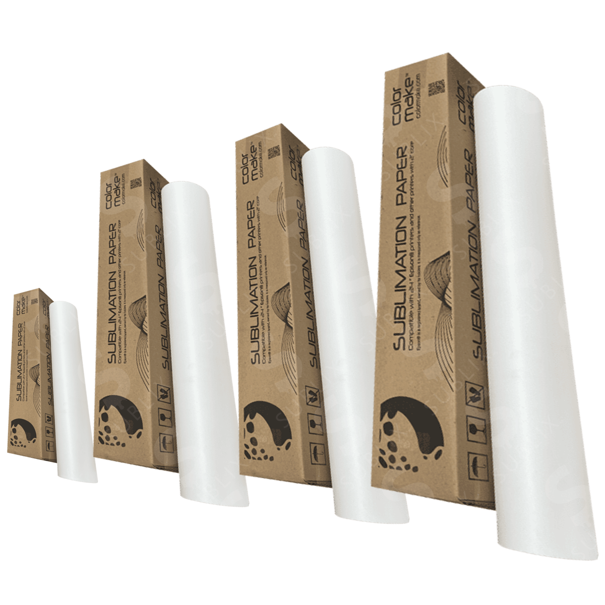 Rollo de papel de sublimación 100gr Gran Formato de 100m Varias Medidas Color Make