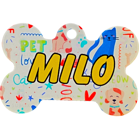 Placa Huesito De Acero Para Mascota