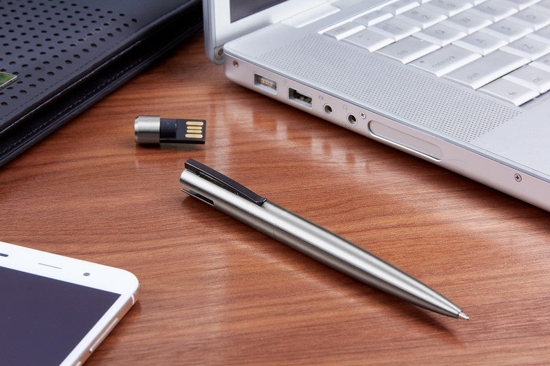 BOLÍGRAFO USB 8 GB ELZ - PLATA