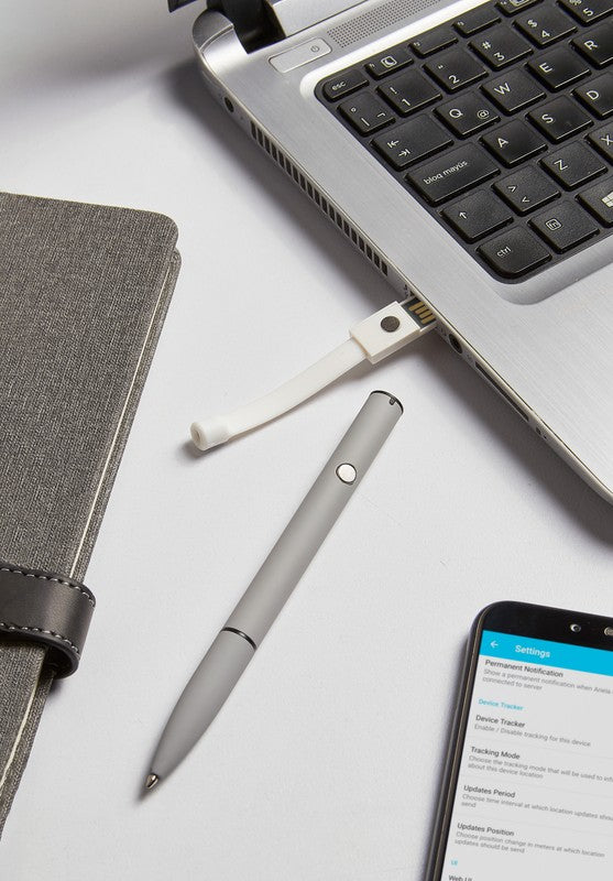 BOLÍGRAFO USB 8 GB ROOT - GRIS