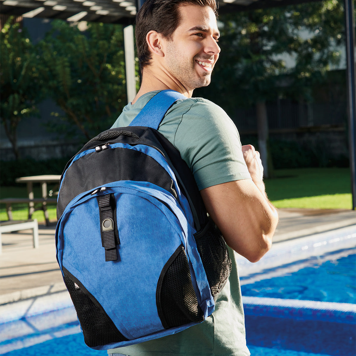 MOCHILA VICTORY - AZUL JASPEADO