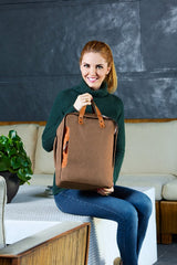 MOCHILA-PORTAFOLIO DARO - CAFE