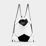 BOLSA SOCCER - BLANCO CON NEGRO