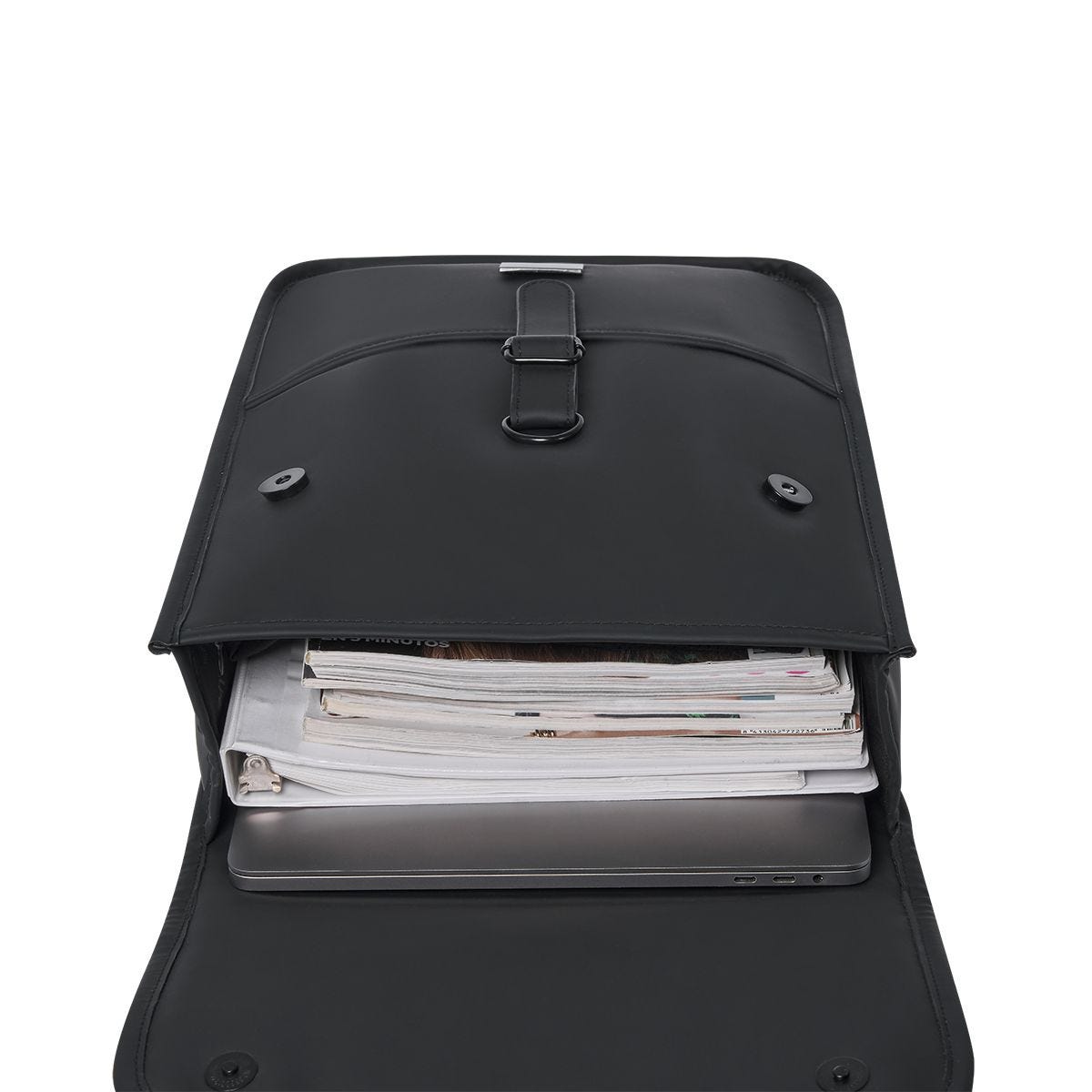 MOCHILA CADERNO - NEGRO