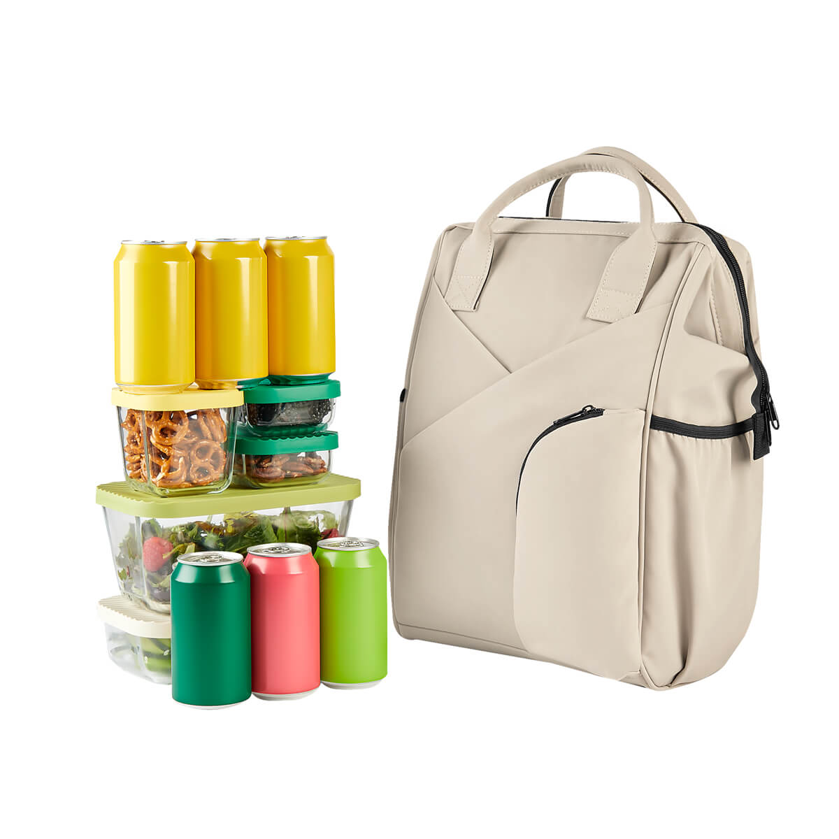 MOCHILA-LONCHERA VERTEX - GRIS