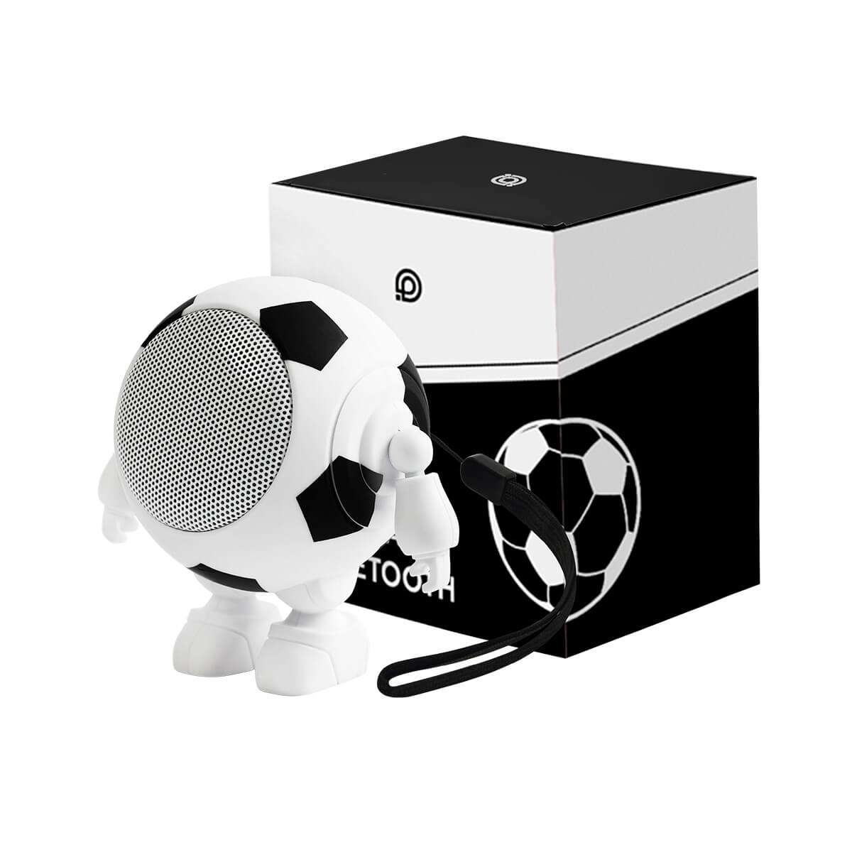 BOCINA SOCCER - BLANCO CON NEGRO