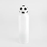 CILINDRO METÁLICO SOCCER - BLANCO CON NEGRO